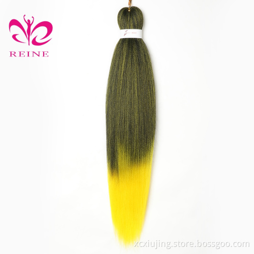 Pre-stretched Braid Japanese Synthetic Hair Extensions Jumbo Braids Crochet Hair Ombre Braiding Hair Frosted Grey Blonde Black